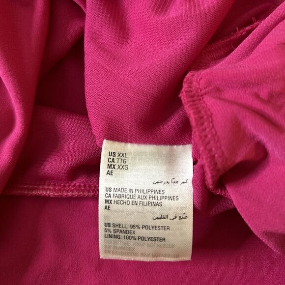 Inc Womens Top Size XXL long sleeve dark pink peekaboo vneck tunic - Picture 8 of 8